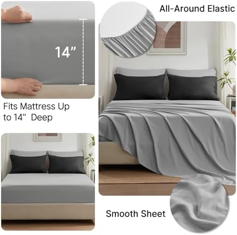 Anluoer Twin Comforter Set, 5 Piece Bed in a Bag Twin Bedding Sets