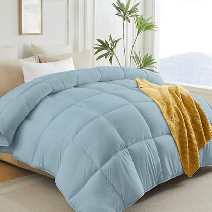 L LOVSOUL Queen Comforter Down Alternative Duvet Insert, 90x90IN