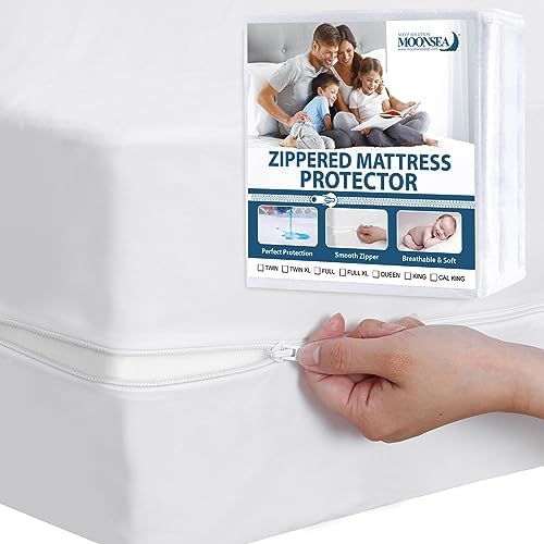 Queen Mattress Protector Waterproof Zippered Queen Size Mattress Encasement