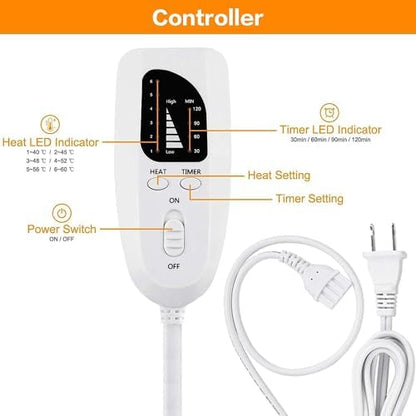 Heating Pad Electric Heat Pad, Hot Heated Pad,Multiple Temp and Timer Settings,Suitable for Shoulders, Neck, arms, Abdomen, Back, Legs, etc (Deep Purple, 40"X20")