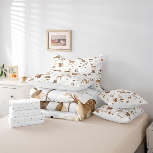 Erosebridal Wild Animals 7 Piece Queen Comforter Set