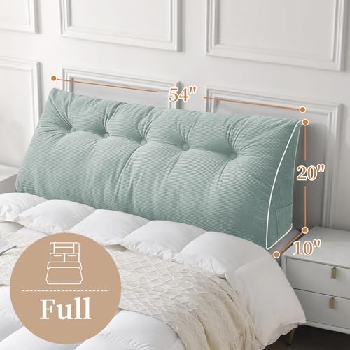 Sasttie Headboard Pillow Full, Wedge Pillow Headboard, Mint Green