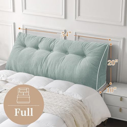 Sasttie Headboard Pillow Full, Wedge Pillow Headboard, Mint Green