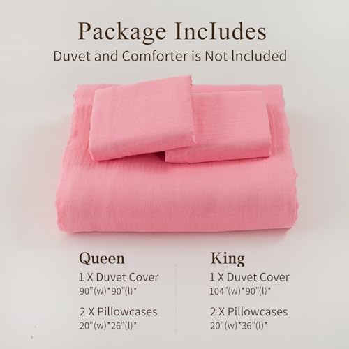 MEISHANG Muslin Duvet Cover King Size - 100% Organic Cotton