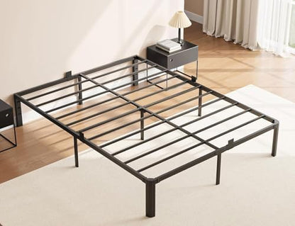 Queen Metal Bed Frame 14 Inch, Heavy Duty Platform, No Box Spring Needed