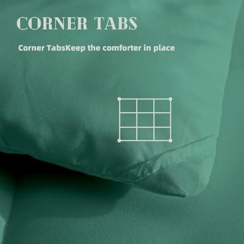 DOWNCOOL Comforters Oversize King Size,Sage Green Duvet Insert,Lightweight