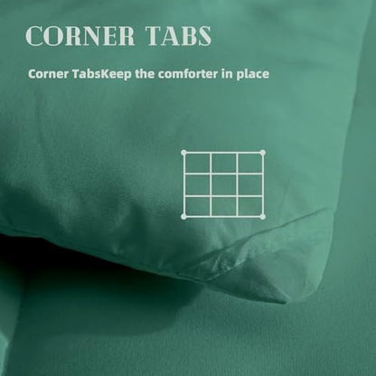 DOWNCOOL Comforters Queen Size, Sage Green Duvet Insert, Lightweight Quilt