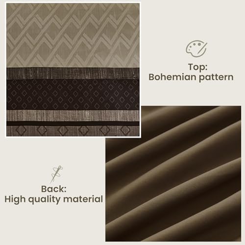 Cottolester Boho Fall Comforter Set Full Size,Striped Bed in a Bag