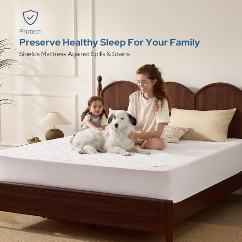 BEDLORE Waterproof Mattress Protector, Full XL Size Mattress Pad