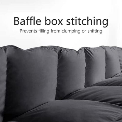 TEXARTIST King Comforter, All Season Down Alternative Gray Duvet Insert