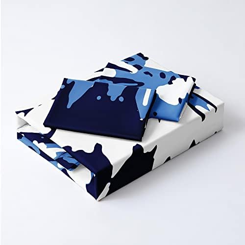 Tie Dye Duvet Cover Set King Size Tie Dye Purple Blue Bed Set Boys and Girls Comforter Cover and Pillow Shams for Women Decor Bedroom
