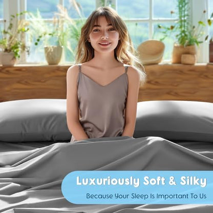 SONORO KATE 1000 Series 100% Egyptian Cotton Queen Sheet Set,4 Pieces