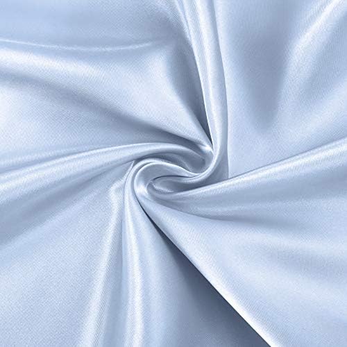 SiinvdaBZX 3Pcs Twin XL Sheets Set, Baby Blue Silky Satin Sheets