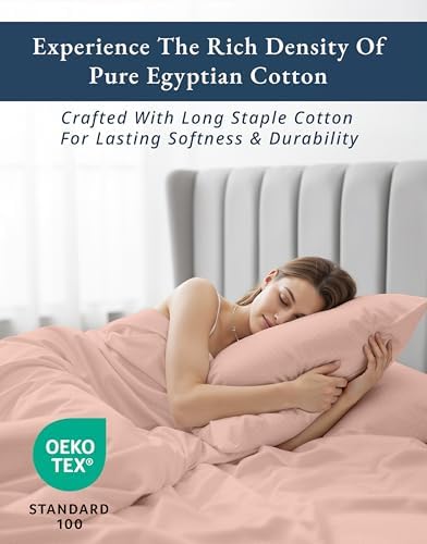 LANE LINEN Queen Bed Sheets Sateen Weave - Veiled Rose Swiss Dot