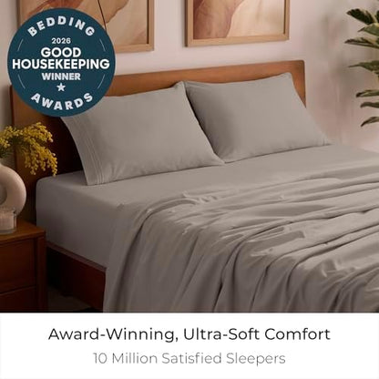 Mellanni Iconic 4-Piece Double-Brushed Microfiber Sheet Set (Queen, Tan)