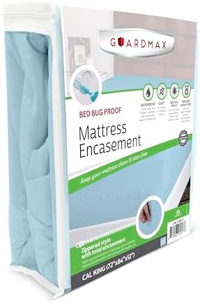 Guardmax California King Mattress Protector Zippered Bed Bug Mattress Cover