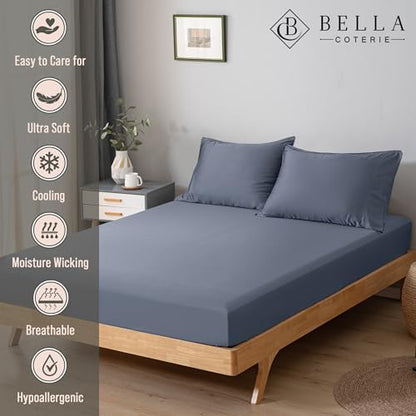 Bella Coterie | Luxury Bamboo Viscose King Size Fitted Sheet Only