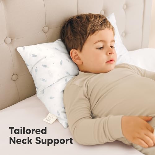 2pk Toddler Pillows 2 Year Old to 5,13x18 Kids Pillow (Spacecrafts)