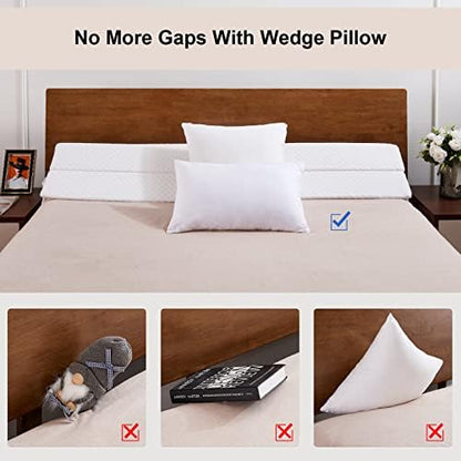 EUHAMS Queen Bed Wedge Pillow, Mattress Gap Filler for Headboard