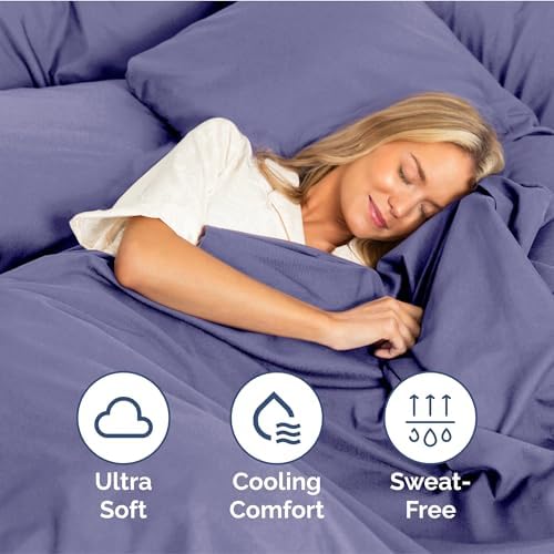 King Size 4 Piece Sheet Set - Ultra Soft & Cooling Sheets - French Violet