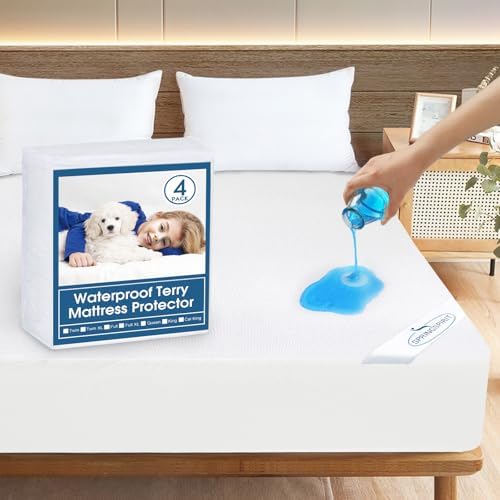 Twin Size Mattress Protector Waterproof,Absorbent Fitted Sheet