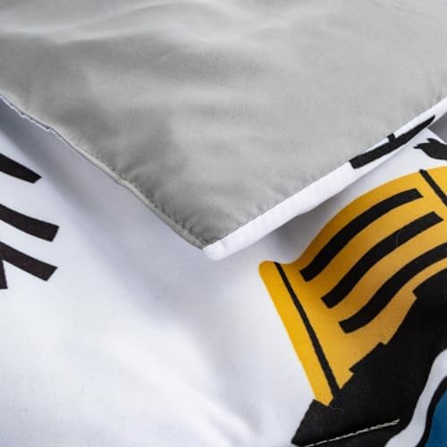 NTBED Construction Truck Full Comforter Set for Boys Kids Forest Vehicles Excavator Lightweight Microfiber Bedding Sets