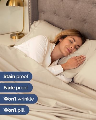 Flex Top Split Head King 6 Piece Sheet Set - Breathable & Cooling - Wheat