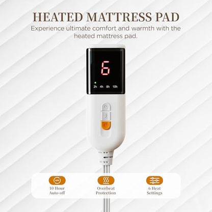 Texciting Heated Mattress Pad Mini Twin Size,Bed Warmer with One Controller
