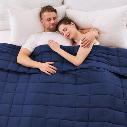 yescool King Size Weighted Blanket for Adults 20lbs, 80” x 87”, Blue