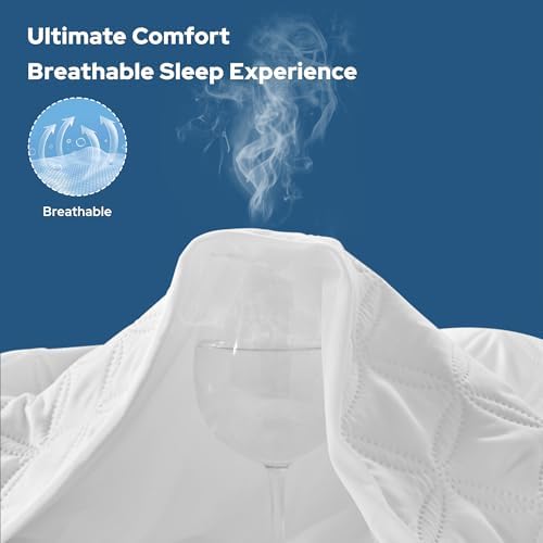 BEDLORE 2 Pack Waterproof Mattress Protector, Cal King Size Mattress Pad