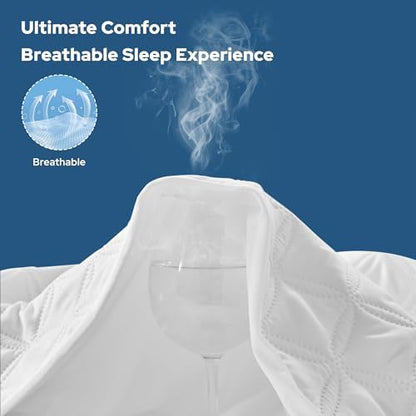 BEDLORE 2 Pack Waterproof Mattress Protector, Full Size Mattress Pad
