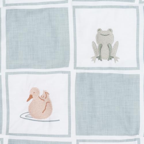 Lambs & Ivy Froggy & Friends Embroidered 3-Piece Baby Crib Bedding Set