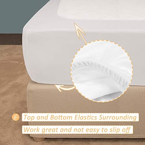 Mrs Awesome Stretch Jersey Box Spring Cover King/Cal King, White