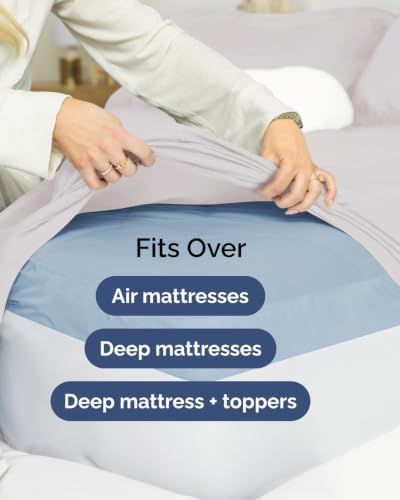 Extra Deep Flex Top Split Head King Sheet Set - 6pc Sheets - French Grey