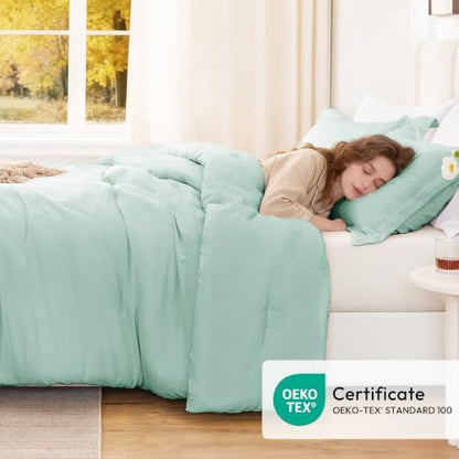Love's cabin Aqua Twin/Twin XL Comforter Set, 2-Piece Prewashed Bed Set