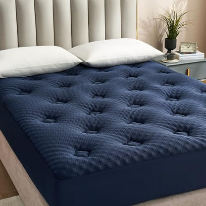 Hansleep California King Mattress Topper Memory Foam, Mattress Pad