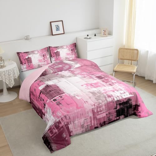 Feelyou Buffalo Check Ombre Comforter Set Toddler Size Kids Duvet
