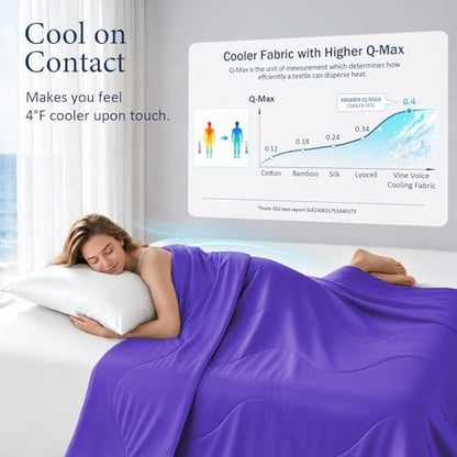 Cooling Comforter for Hot Sleepers, King 106x90, Lavender