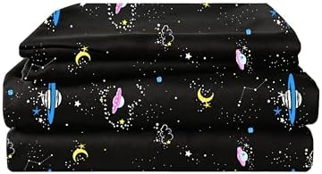 SDY Space Twin Bedding Set with Cozy Space Comforter and Sheets ，Kids Bed in a Bag for Boys Girls