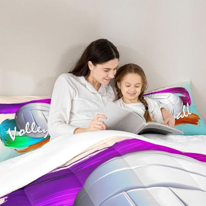 Feelyou Volleyball Comforter Set Queen Size for Kids Boys Girls