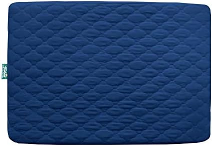 Pack and Play Mattress Protector Sheets Fitted Waterproof for Playard, Navy