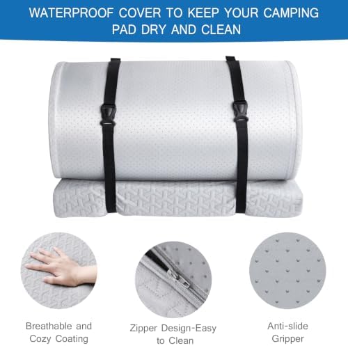Memory Foam Camping Pad 3 Inch Thick, Soft Sleeping Pad, Pad Only