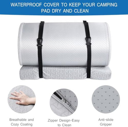 Memory Foam Camping Pad 3 Inch Thick, Soft Sleeping Pad, Pad Only