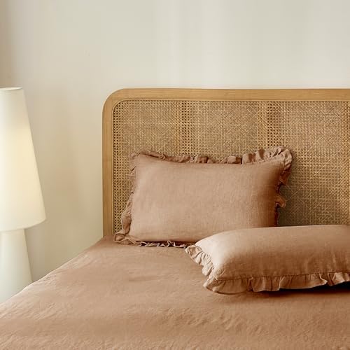 Talasily 100% French Linen Queen Duvet Cover Set, Organic Linen