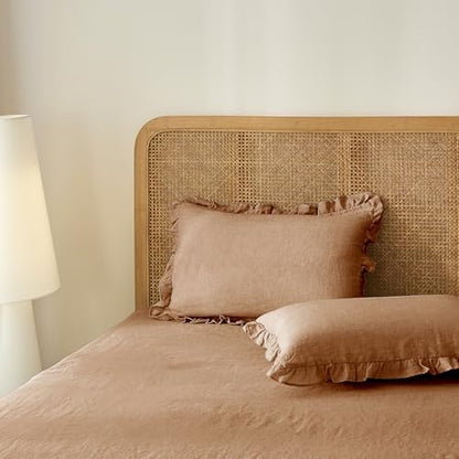 Talasily 100% French Linen Queen Duvet Cover Set, Organic Linen