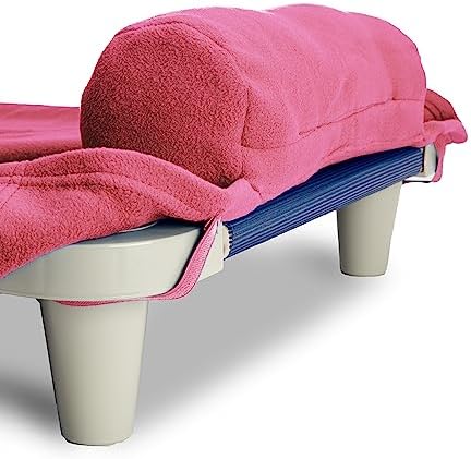 ROLLEE POLLEE Nap Sac Roll Up Napping Blanket with Attached Pillow for Preschool/Daycare, Super Soft with Elastic Straps, Fits Most Mats and Cots