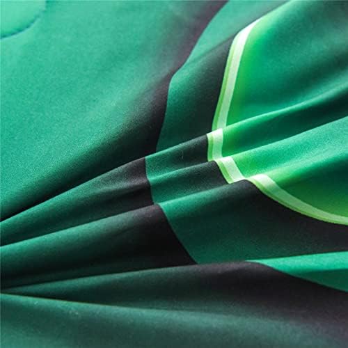 Meeting Story Gamer Gaming Bedding Sets Red Blue Lightnings Gamepad Comforter Set for Boys Games Console Action Buttons Novelty Colorful Modern Room Decor Home Quilt Set (Blue-Green, Full 5Pcs)