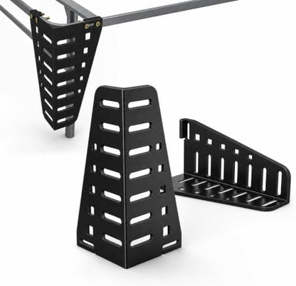 Yuleimy Right Angle Headboard Brackets for Metal Bed Frame, Black, 2 Pack
