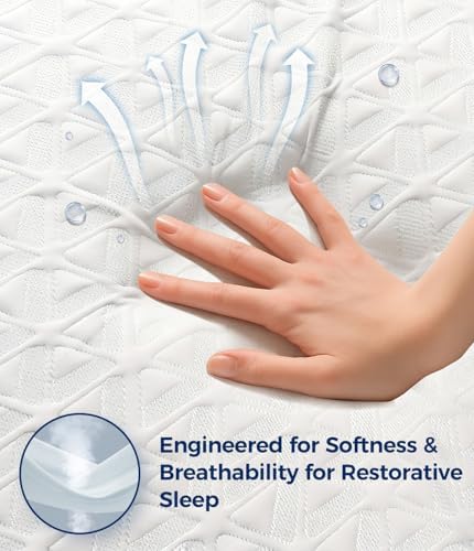 California King Waterproof Mattress Protector, Breathable Cooling Bed Cover