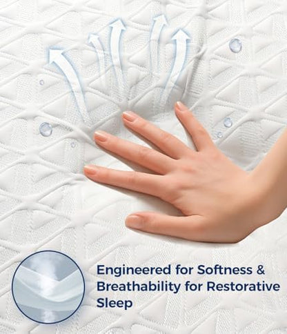 California King Waterproof Mattress Protector, Breathable Cooling Bed Cover